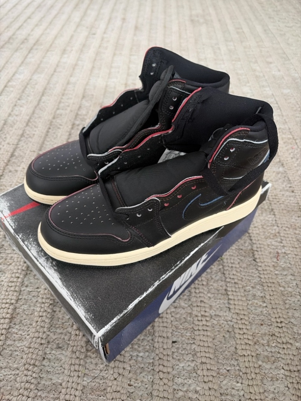 Air Jordan 1 Retro High OG“Self Expression” Black Muslin FD1437-002 Size 5Y/6.5W